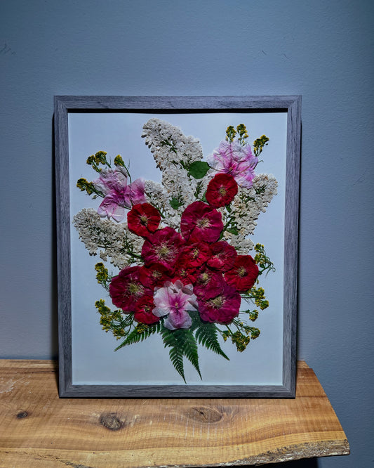 Scarlet quince bouquet